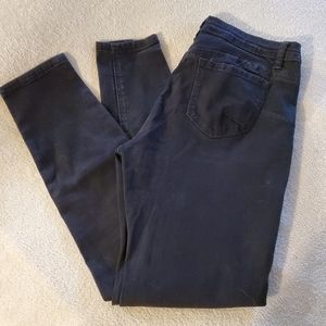 Cali 1850 Everday Lowrise Skinny Ankle Stretch Jeans Black Size 9